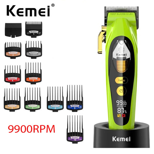 Kemei 2035 Hair Clipper Barber Professional Cordless Trimmer Magnetic