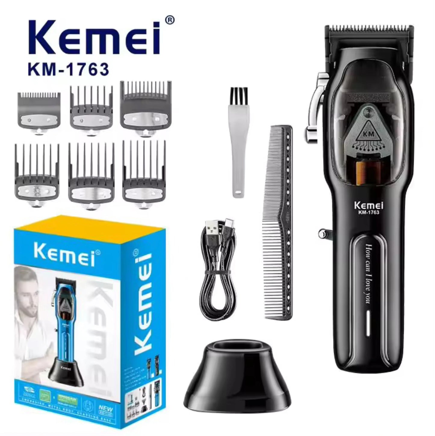 Kemei Barber High Speed Motor 9000 RPM Electric Hair Clipper