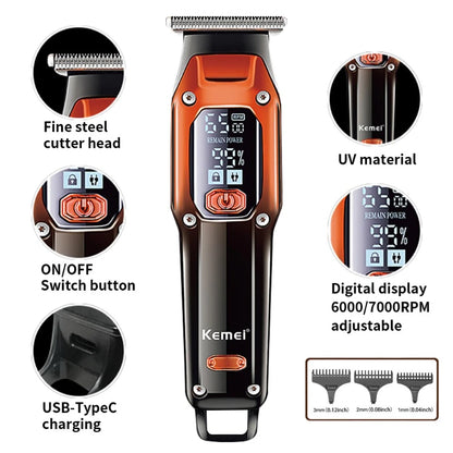 Kemei Hair Trimmer Professional Barber Trimmer Electric